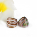 MC1013 Neueste Elegante LuckySwirl Handmade Lampwork Folie Gold Glas Ringe Mit Konkurrenzfähigem Preis 12 teile / schachtel